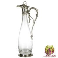 Кувшин графин из стекла и олова Виноградная лоза Серия Классика. Высота 32 см. Португалия