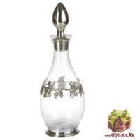 Графин из стекла и олова Виноградная лоза Серия Классика. 29 см, 1 л. Португалия