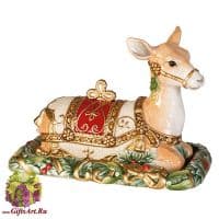 Маслёнка Благоденствие. Новогодняя посуда. Керамика. Длина 22 см