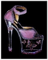 Картина со стразами Босоножка с бабочками