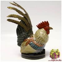 Петух. Фарфор и бронза. Ручная работа. Высота 34 см