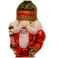 Ёлочная игрушка из стекла Щелкунчик. Ручная работа. 20 см Подарочная упаковка Krebs Glas Lauscha Германия - вид 4 миниатюра