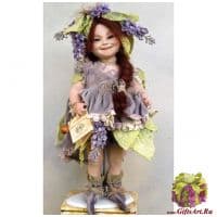Итальянская кукла Montedragone Lavanda Лаванда. 34 см. Стеклянные глаза. Ручная работа
