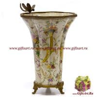Ваза. Фарфор и бронза. Декор Мавританский сад. Ручная работа. 32 см