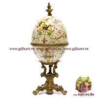 Ваза яйцо 2. Фарфор и бронза. Декор Мавританский сад. Ручная работа. Высота 38 см