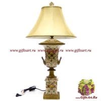 Лампа. Фарфор и бронза. Декор Мавританский сад. Ручная работа. Высота 58 см
