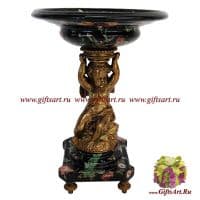 Вазочка Ангел. Фарфор и бронза. Коллекция Цветущая ночь. Ручная работа. Высота 25 см