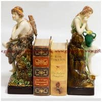 Держатель для книг Герои Гомера. Фарфор в стиле Мейсон. Ручная работа. 33 см