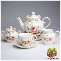 Чайный сервиз Завтрак у Тиффани 6 персон 15 предметов. Фарфор