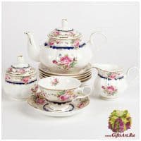 Чайный сервиз Жаклин 6 персон 15 предметов. Фарфор