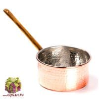 Ковш сотейник медный диаметр 10 см. Медная посуда Marque Deposee. Тунис