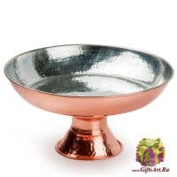 Фруктовница медная диаметр 30 см с крышкой. Медная посуда Marque Deposee. Тунис