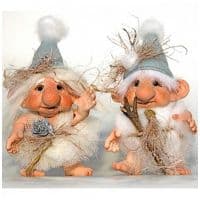 Итальянские куклы Жених и Невеста Trugg Dei Mesi Gennaio 12 см Montedragone  Ручная работа