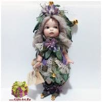 Итальянская фарфоровая кукла Fata Lilla Высота 21 см. Италия Montedragone Ручная работа