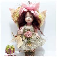 Итальянская фарфоровая кукла Fata Primula Высота 18 см. Италия Montedragone Ручная работа