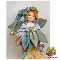 Итальянская кукла Montedragone Ortensia Гортензия сидит. 26-32 см. Фарфор. Стеклянные глаза. Ручная работа