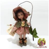 Итальянская фарфоровая кукла Montedragone AMARILLI Амариллис Коралловый. Высота 17 см.