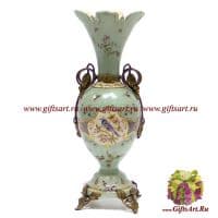Ваза. Фарфор и бронза. Декор Gartenpalais. Ручная работа. Высота 40 см