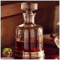 Графин штоф для виски из хрусталя и олова. 21 см, 1000 мл. Cosi Tabellini Италия