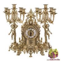 Каминные часы с канделябрами Милан-2. Высота 41 см. Италия Каминные часы с канделябрами Милан-2. Высота 41 см. Италия