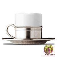 Кофейная пара для эспрессо Todi. Керамика и олово. 80 мл. Cosi Tabellini Италия