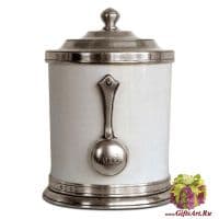 Банка для кофе с ложечкой Convivio. Керамика и олово. 1,4 л. Cosi Tabellini Италия