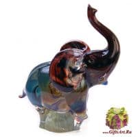 Слон Муранское стекло в технике Calcedonio. Италия. 24 см
