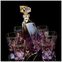 Набор для виски. Хрусталь. Градиентный цвет. Дизайнер Майкл Кара. 7 предметов. Подарочная упаковка