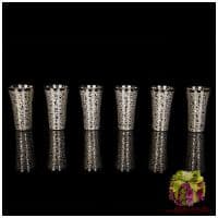 Набор стопок для водки. Хрусталь. Платина. Дизайнер Майкл Кара. 6 предметов. Подарочная упаковка