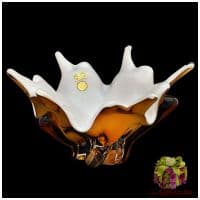 Ваза блюдо цветное стекло. 28 см. 125536901 Ручная работа. Чехия