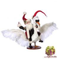 Коллекционный Санта Клаус Santa On Goose. Лимитированная дизайнерская серия. Высота 56 см. США