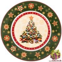 Блюдо фарфоровое Ёлочка &quot;Новогодняя коллекция&quot; 26 см 913685 Подарочная упаковка