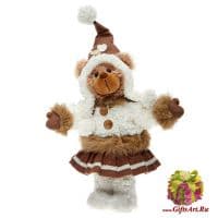 Рождественская медведица в шапке шубке и сапожках. Серия Друзья Деда Мороза. Высота 40 см RF-Collection. Германия
