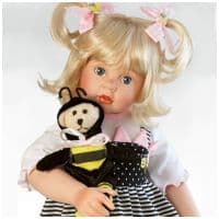 Коллекционная виниловая кукла Хэппи с пчёлкой. Ручная работа. Высота 61 см. Автор Донна РуБерт США