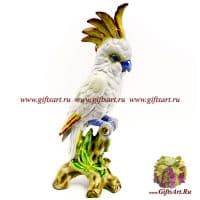 Попугай Какаду. Фарфор в стиле Meissen. Высота 44 см.