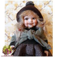 Итальянская фарфоровая кукла Montedragone Monelli C. 28 см. Ручная работа - вид 1 миниатюра