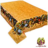 Скатерть гобеленовая новогодний карнавал. Размер 135 х 180 см.