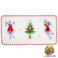 Блюдо Ангелы Рождества. Серия Испанский Новый год. Длина 25 см. Керамика. Испания