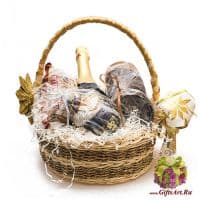 Корзина подарочная новогодняя Брызги шампанского