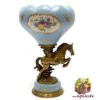 Ваза Конь в антикварном стиле. Декор Прованс. Фарфор и бронза. Высота 37 см. Ручная работа.