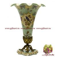 Ваза-цветок. Фарфор и бронза. Декор Gartenpalais. Ручная работа. Высота 32 см