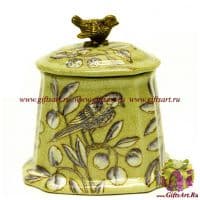 Сахарница вазочка. Фарфор и бронза. Декор Исфахан. Ручная работа. 10 см