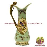 Кувшин. Фарфор и бронза. Декор Gartenpalais. Ручная работа. Высота 23 см