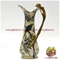 Кувшин. Фарфор и бронза. Декор Утро в Шенонсо. Ручная работа. Высота 23 см