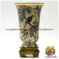 Ваза. Фарфор и бронза. Декор Утро в Шенонсо. Ручная работа. Высота 25 см