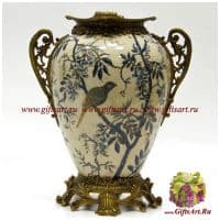 Ваза. Фарфор и бронза. Декор Утро в Шенонсо. Ручная работа. Высота 30 см