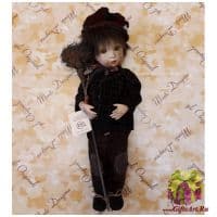 Итальянская кукла Montedragone Spazzacamino Трубочист. 29 см. Стеклянные глаза. Ручная работа