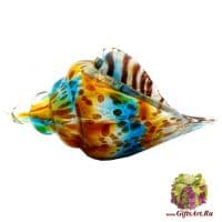 Морская раковина Стеклянная фигурка в стиле Мурано. 25 см