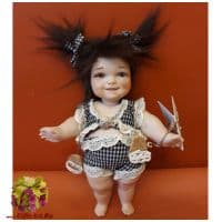 Итальянская фарфоровая кукла Морячка Б Marinella B Montedragone. 15 см. Италия