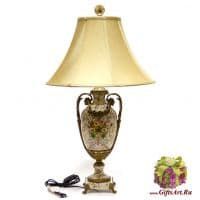 Лампа. Фарфор и бронза. Декор Мавританский сад. Ручная работа. Высота 49 см